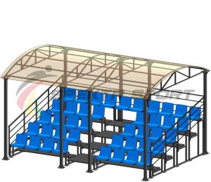 Купить Трибуна для зрителей 5 рядов на 42 места с навесом и перилами в Рассказове 
