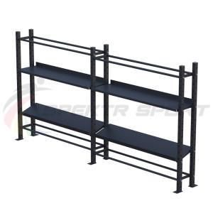 Купить Модульный стеллаж для гантелей, гирь и медболов 3780х430х1950 (2 секции) в Рассказове 