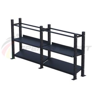 Купить Модульный стеллаж для гантелей, гирь и медболов 3780х430х1200 (2 секции) в Рассказове 