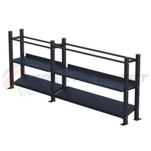Купить Модульный стеллаж для гантелей, гирь и медболов 3180х430х1200 (2 секции) в Рассказове 