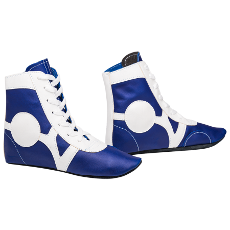 Купить Обувь для самбо SM-0102, кожа, синий Rusco в Рассказове 